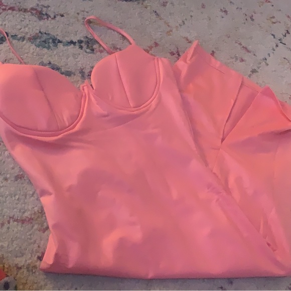 LINED SWEETHEART PINK DRESS - Picture 8 of 8